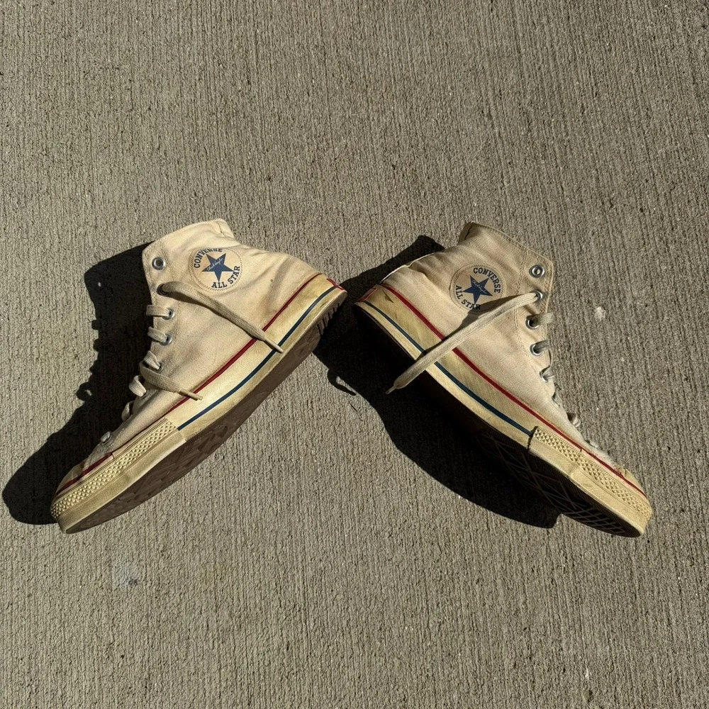 Rare Vintage 1950s Converse Chuck Taylor Red Label High Top Sneakers Mens 10 USA